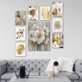 Wallity Conjunto de 9 Cuadros Decorativos MDF Multicolor